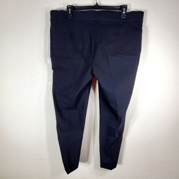 Linda Matthews Petite Black Ankle-Length Pants With Rhinestone Detail Womans PXL - Picture 9 of 11